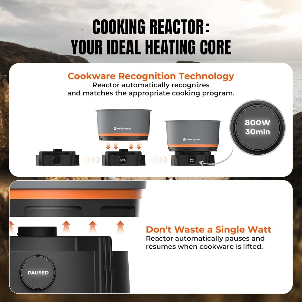 Nomad Cooking System Electric Camping Stove 200 to 1000W