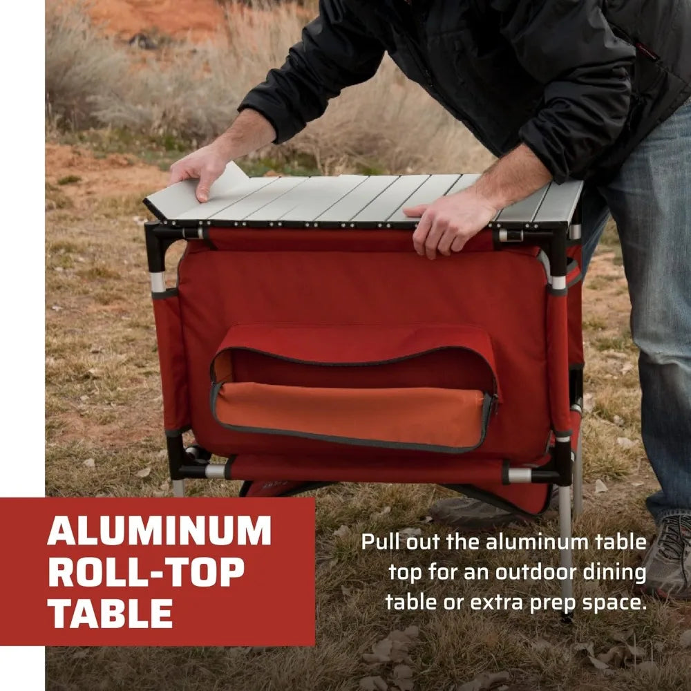 Sherpa Table And Organizer Camping Storage Aluminum Table Top