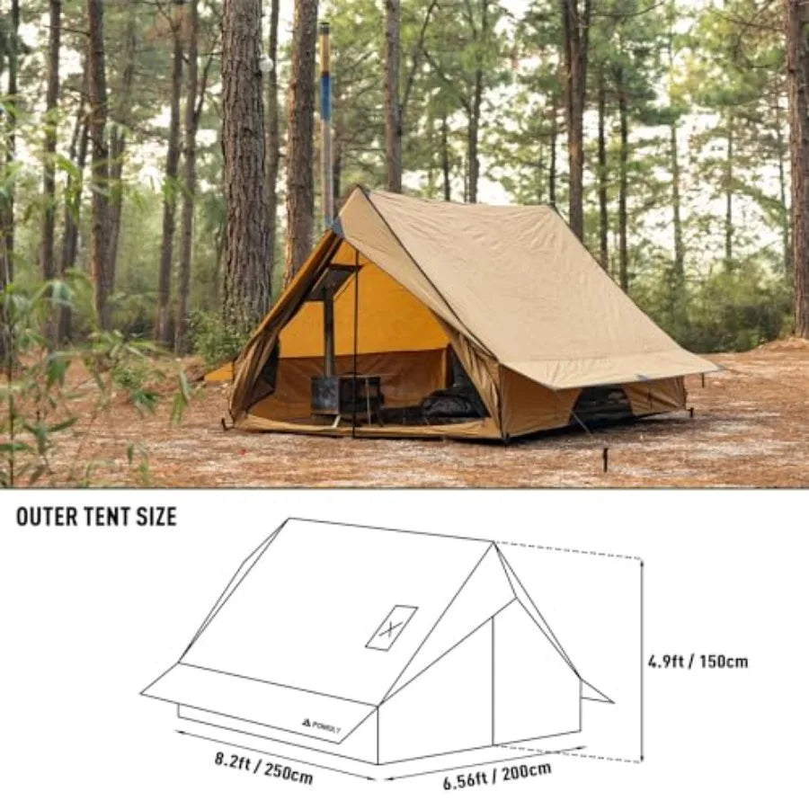Camping Wall Tent Cabin Chalet With Stove Jack For Two
