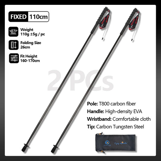 OKHEALING Carbon Fiber Ultralight Trekking Poles Folding