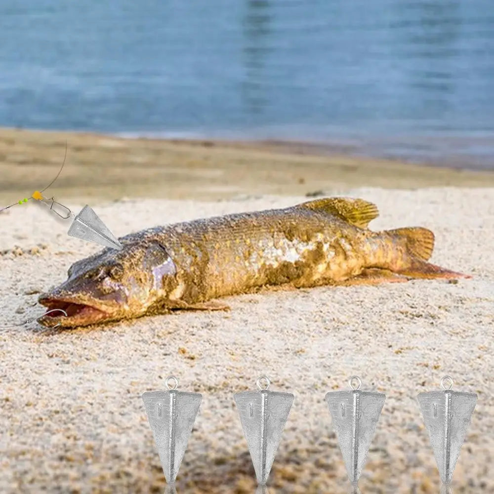 Ocean Saltwater Surf Fishing Pyramid Sinkers Kit for Tackle