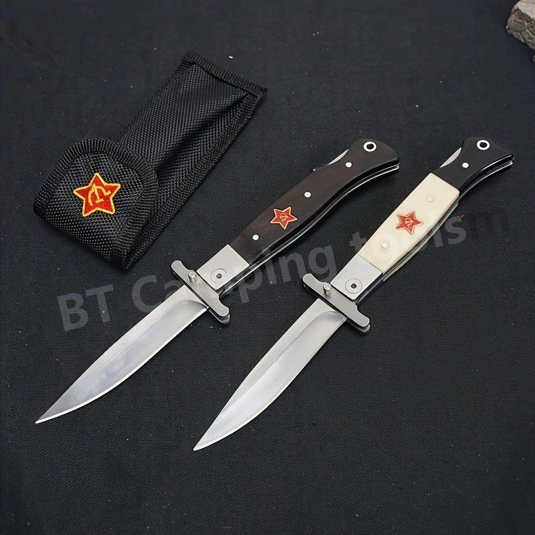 DIY Supplies Stainless Steel Folding Pocket Knife For Outdoor Camping