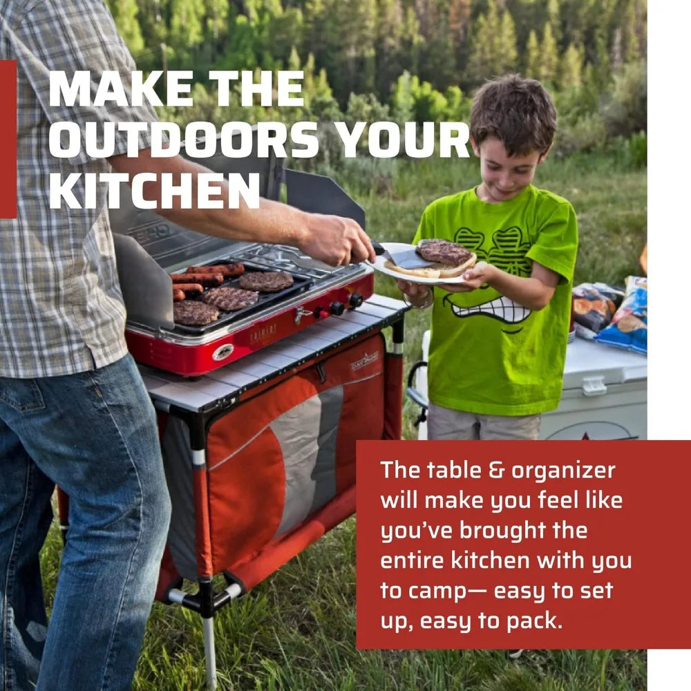 Sherpa Table And Organizer Camping Storage Aluminum Table Top