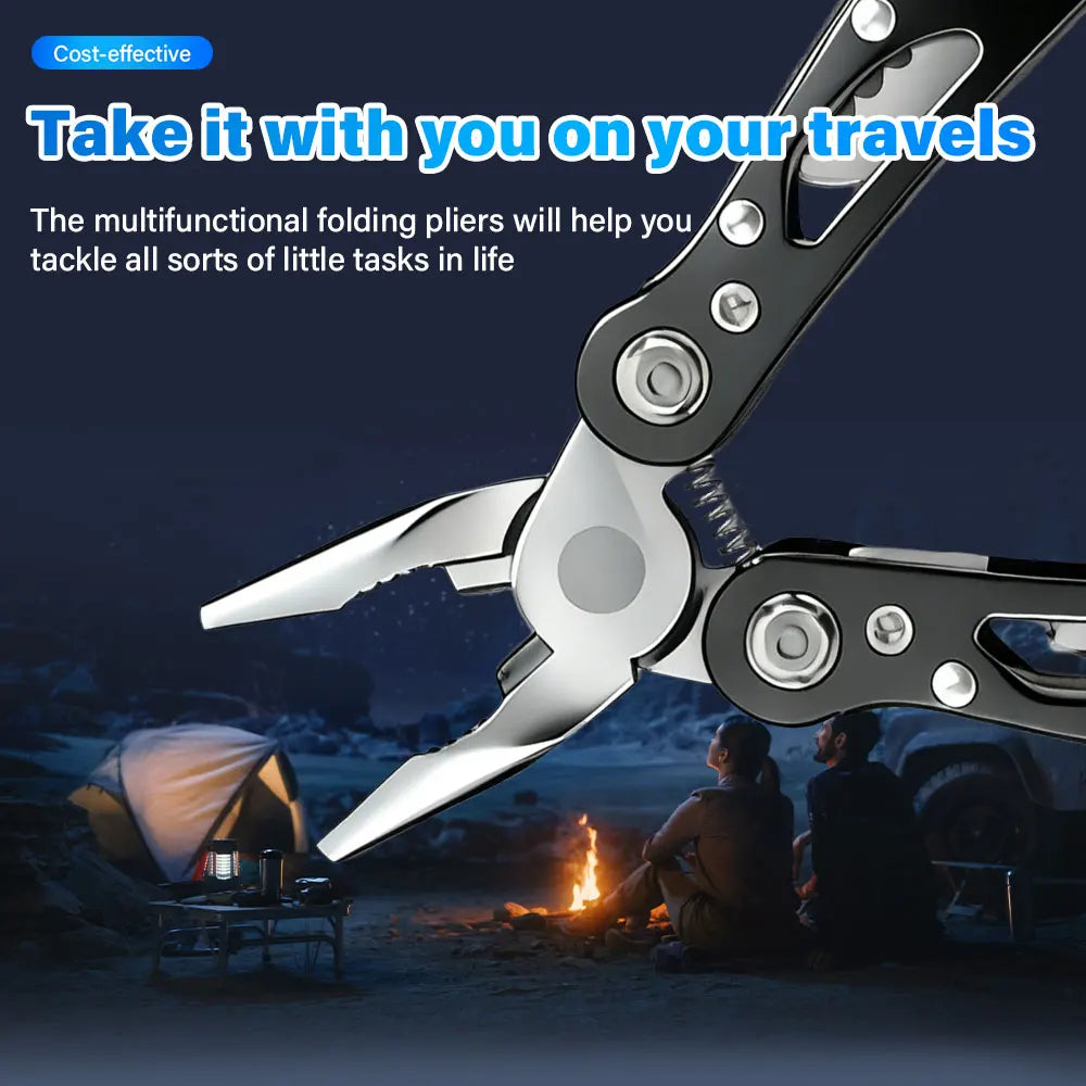 Folding Multi Tool Pocket Knife Pliers for Outdoor Survival