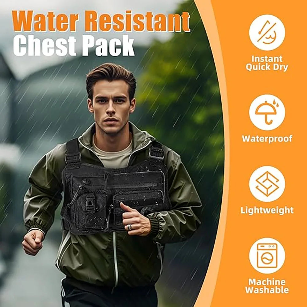 Outdoor Chest Rig Vest Bag for Running Hiking and Travel