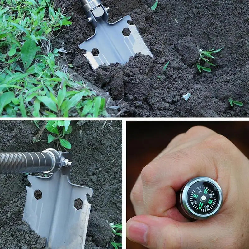 Survival Multitool Shovel Folding Axe With Compass