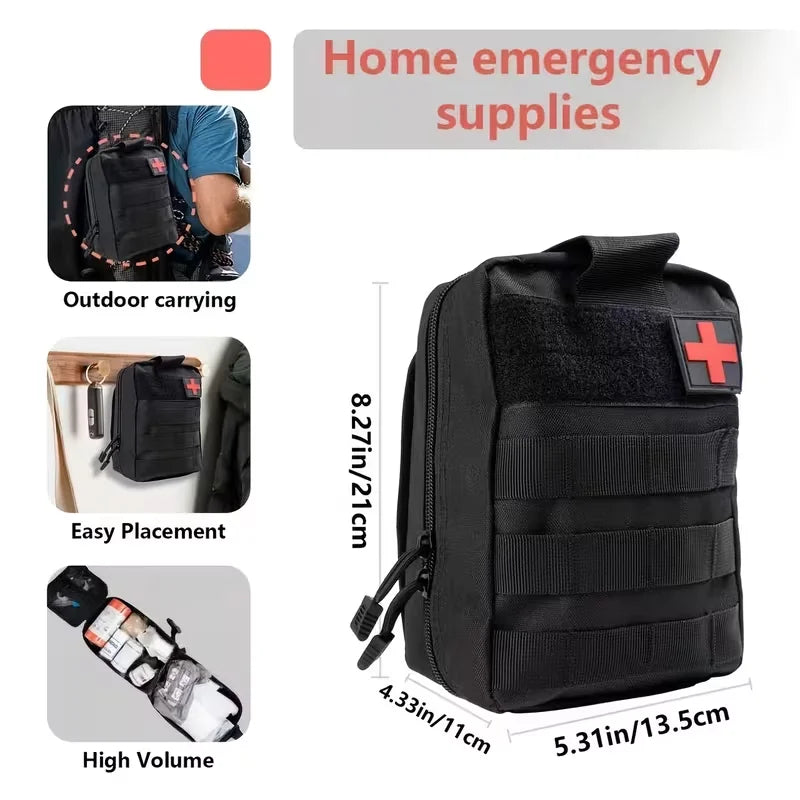 Multi-Functional Tool Backpack Survival Kit With MOLLE Pouches First Aid