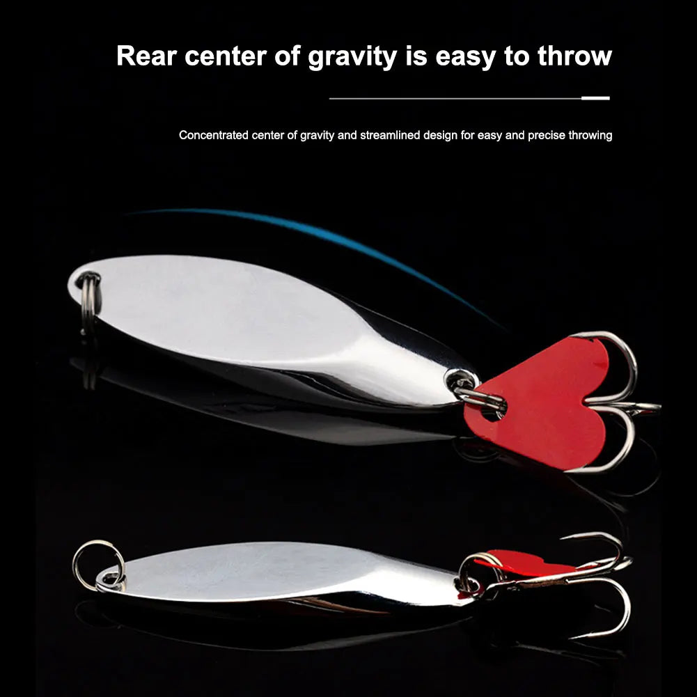 5Pc Metal Jig Spoon Spinner Lure Set For Bass Pike