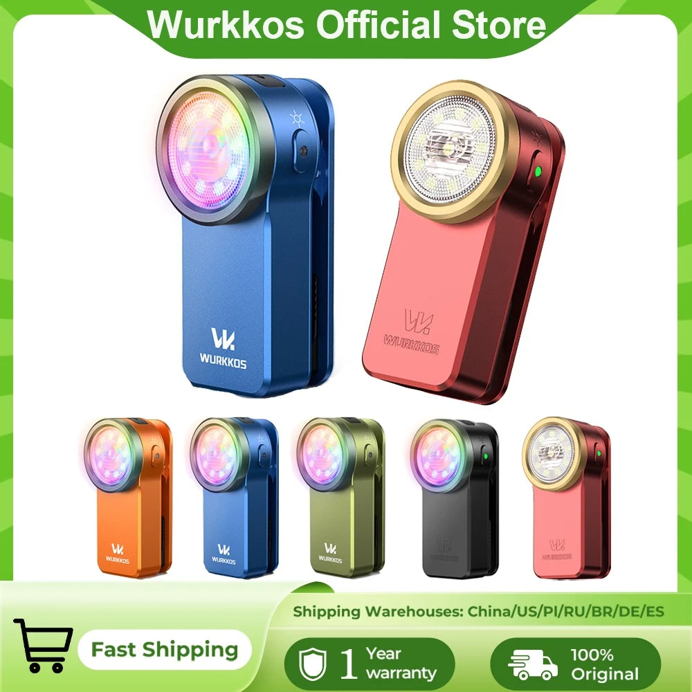 Wurkkos HD03 USB Rechargeable Mini Clip Light LED RGB Flashlight