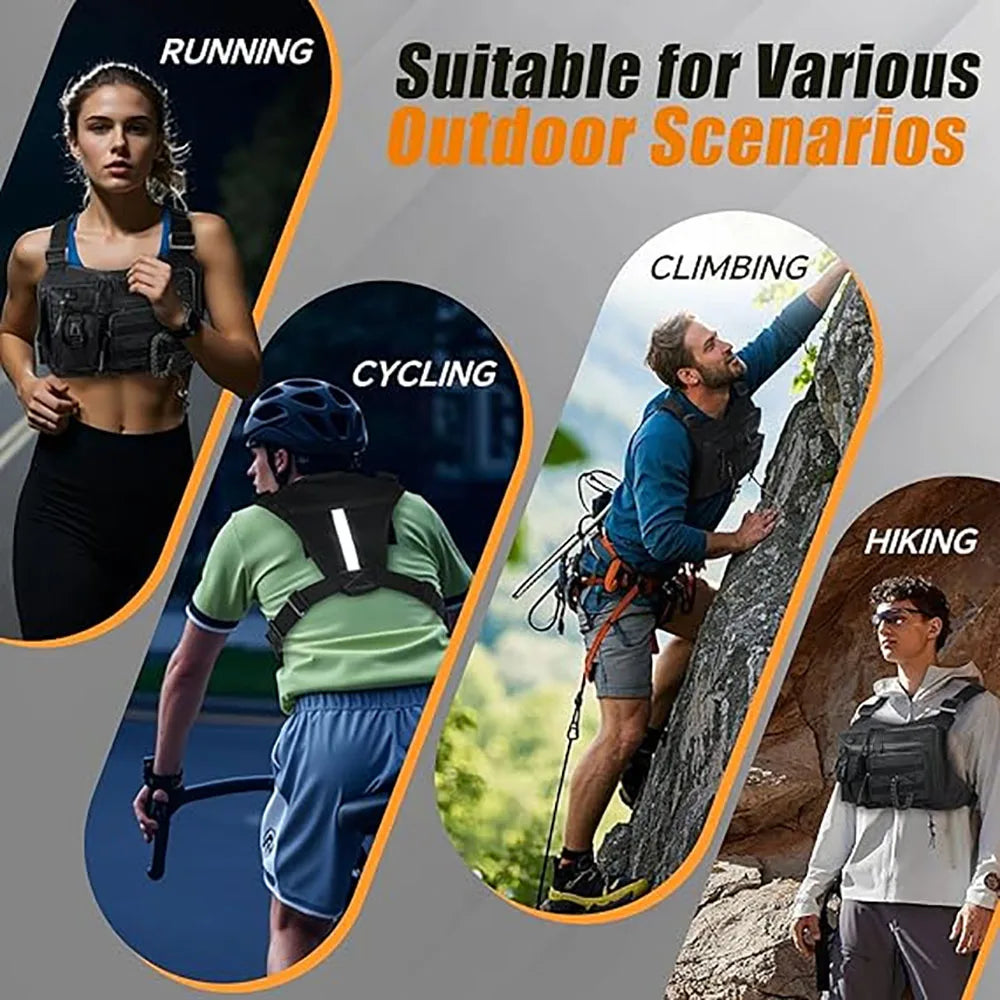 Outdoor Chest Rig Vest Bag for Running Hiking and Travel