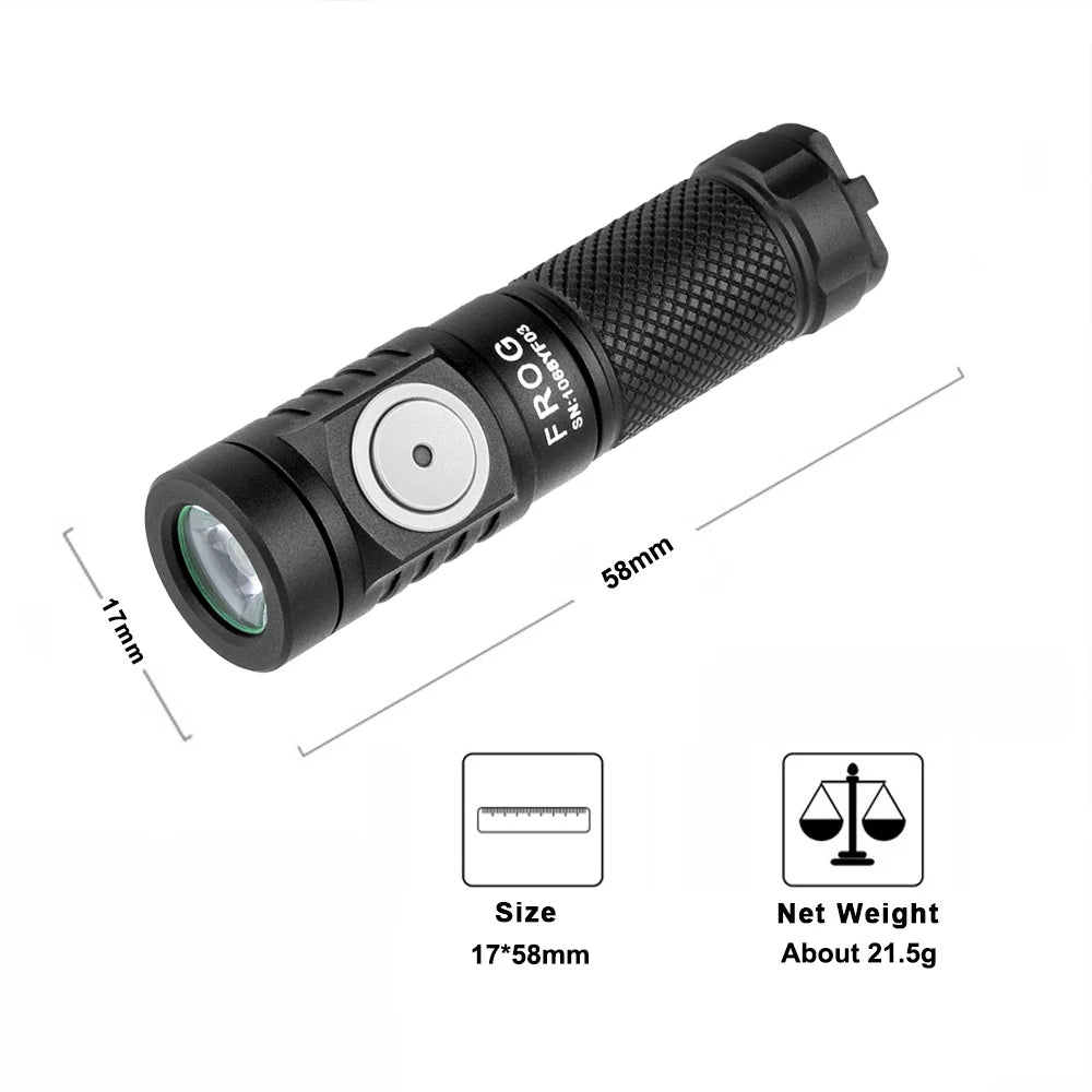 Lumintop Frog Keychain Flashlight 720 Lumens USB C Rechargeable