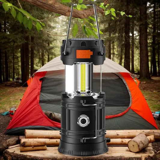 Rechargeable Solar Camping Lantern 1200mAh Hand Crank Emergency Light