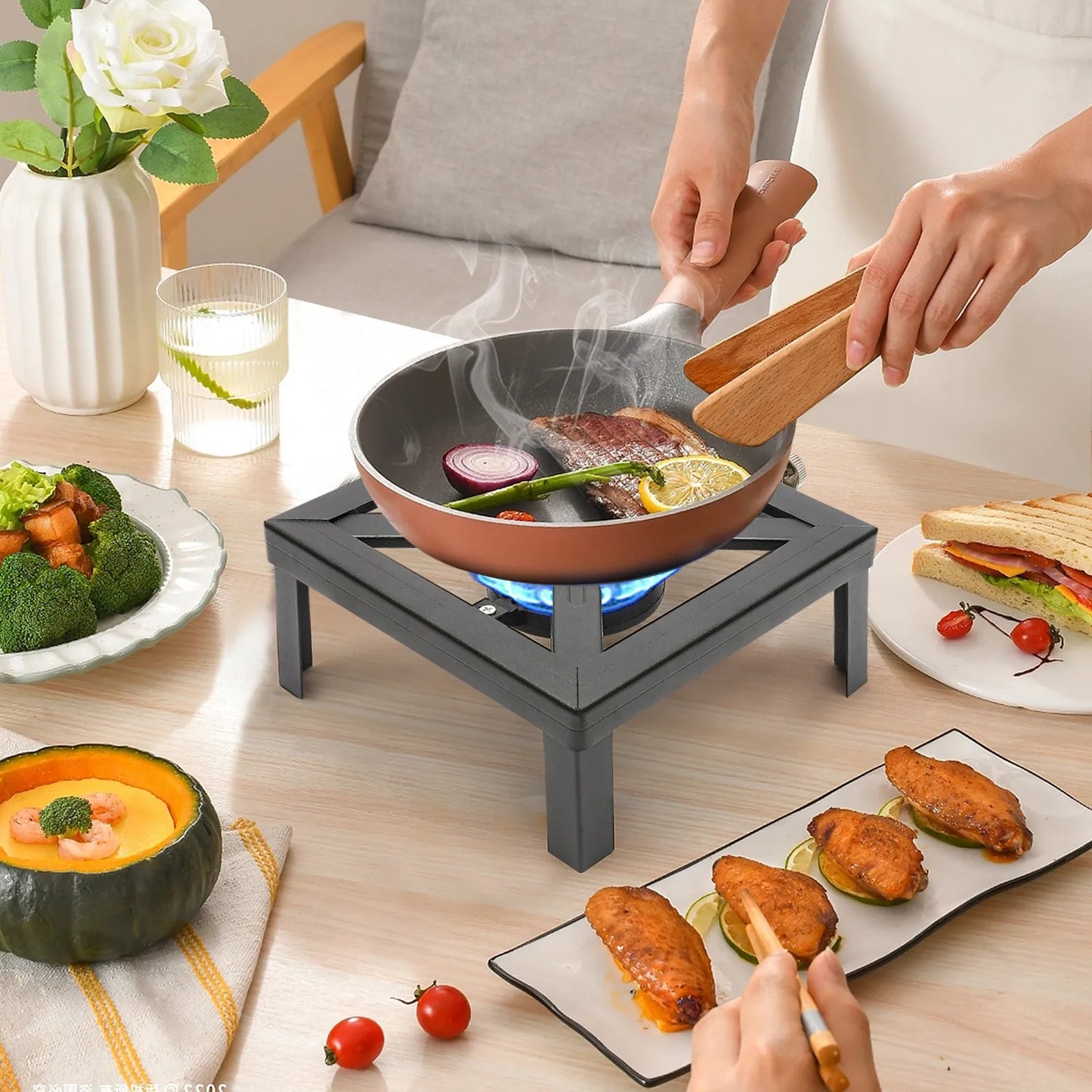 Outdoor Gas Stove Propane Cooker 8000W Adjustable 0 to 10PSI