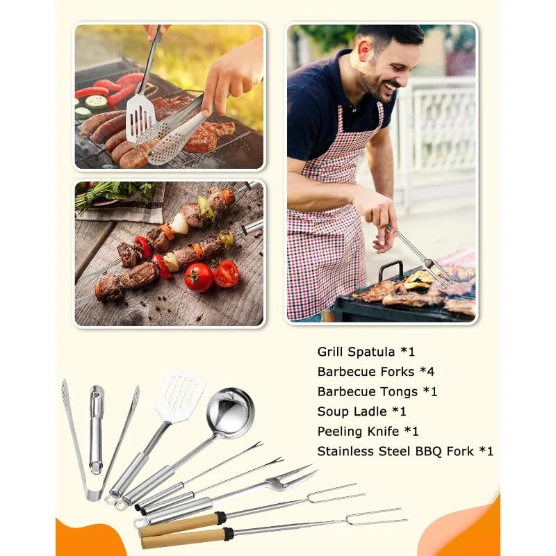 Camping Cooking Set Utensils for Camp Kitchen and Grilling