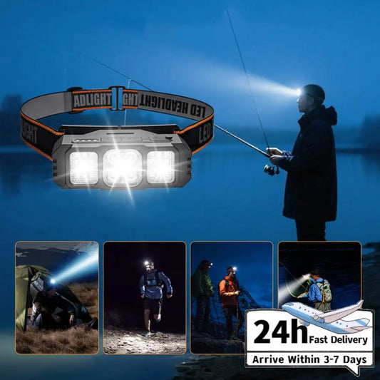 APWIKOGERE LED Headlamp Rechargeable Headlight For Outdoor Use