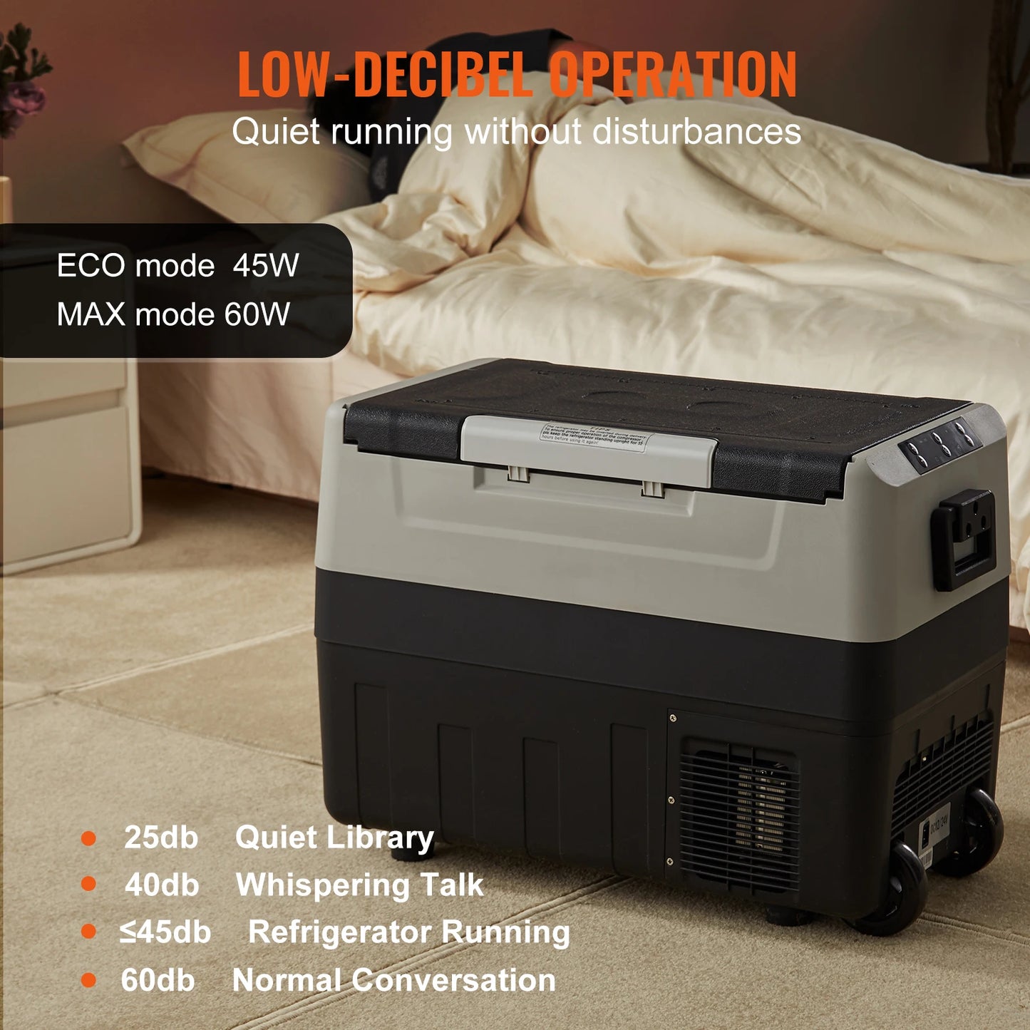Portable Electric Car Refrigerator With Wheel Compressor Freezer