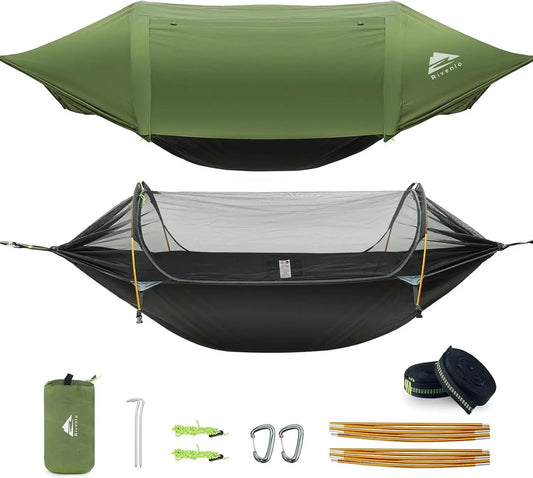 3-In-1 Waterproof Camping Hammock Tent With Mosquito Net And Rainfly