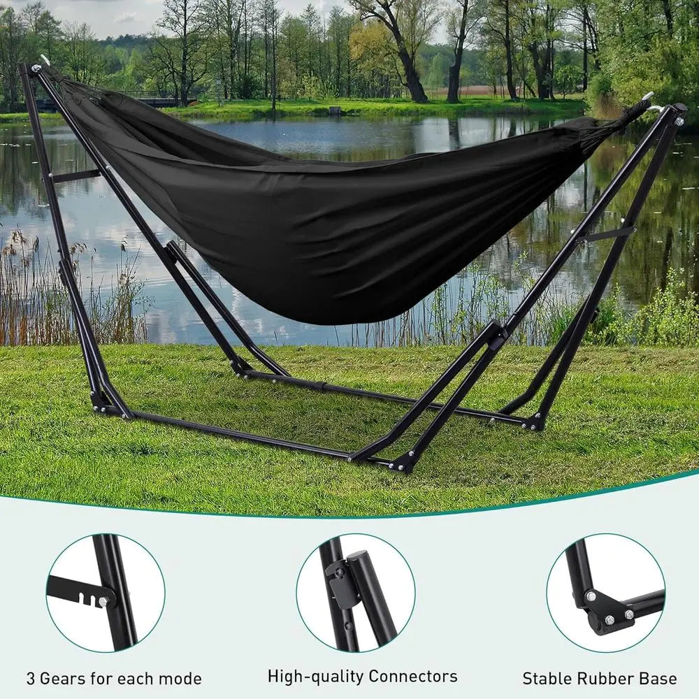 Hammock With Adjustable Stand 2 In 1 Hammock And Swinging Chair